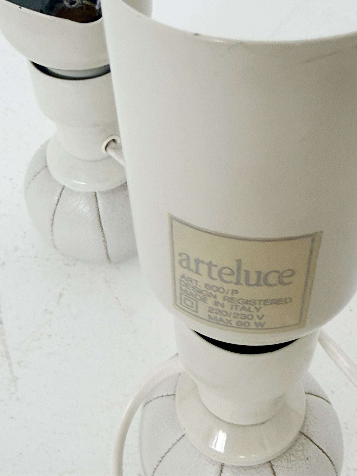 Pair of 600/P lamps by Gino Sarfatti for Arteluce, 1966