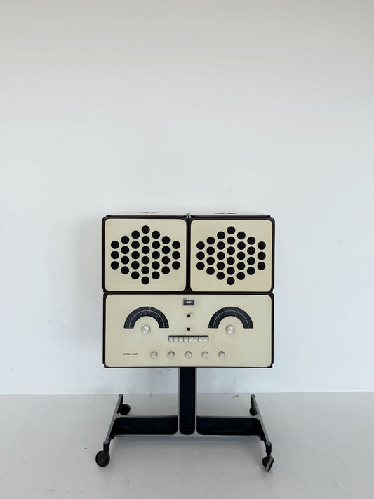 Brionvega RR 126 FO/ST 2 – Stereo radio-phonograph with original trolley