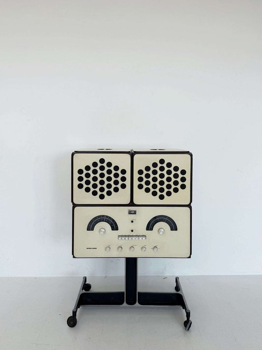 Brionvega RR 126 FO/ST 2 – Stereo radio-phonograph with original trolley