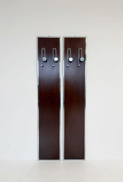 Pair of elegant wall coat hangers from the 1960s and 1970s