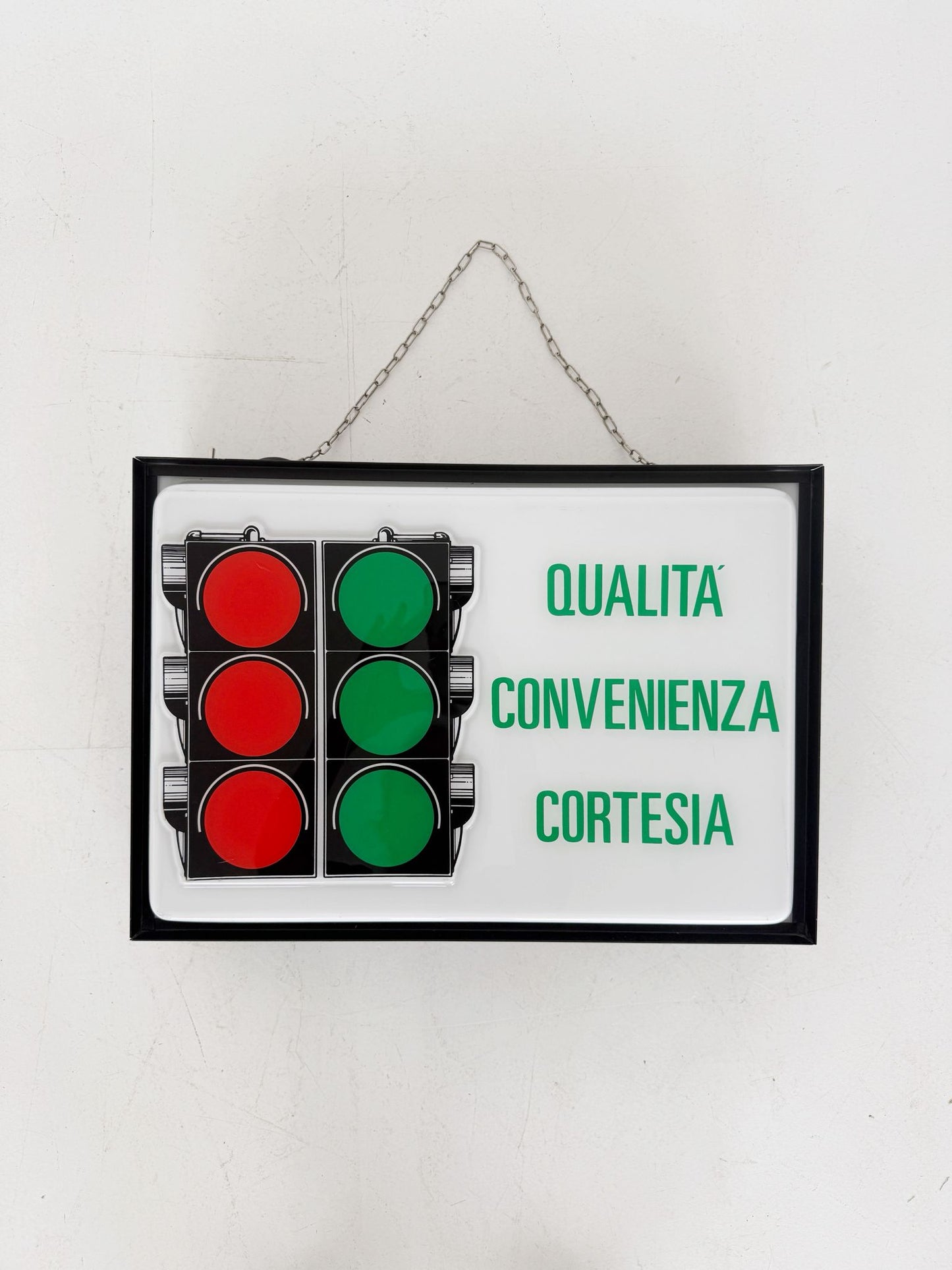 Insegna pubblicitaria illuminata IRAM, anni '90