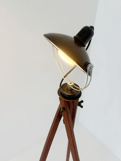 Wooden Tripod Floor Lamp, 1950s