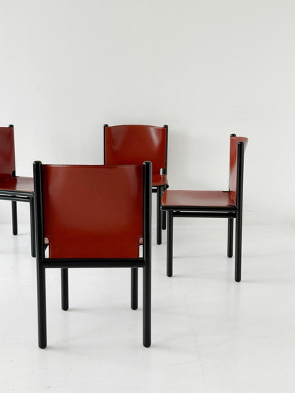 Set of 4 "Caprile" chairs by Gianfranco Frattini for Cassina, 1980s