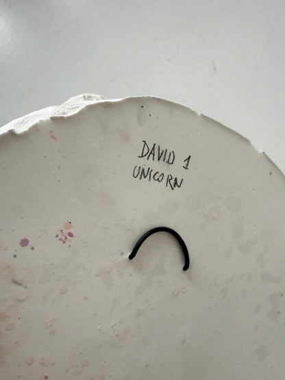 Frammento unicorno dal David — Calco in gesso, reinterpretazione contemporanea