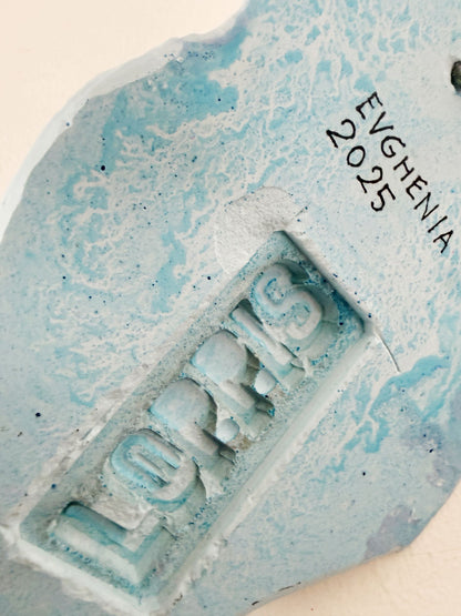 Hand-molded and finished gesso- Evghenia