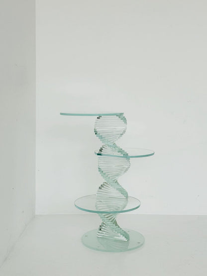 Sculptural Laminated Glass Coffee Table – 1970s/1980s