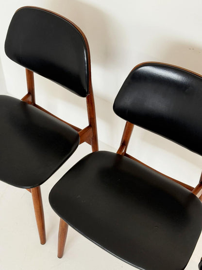 An elegant set of mid-century Scandinavian dining chairs