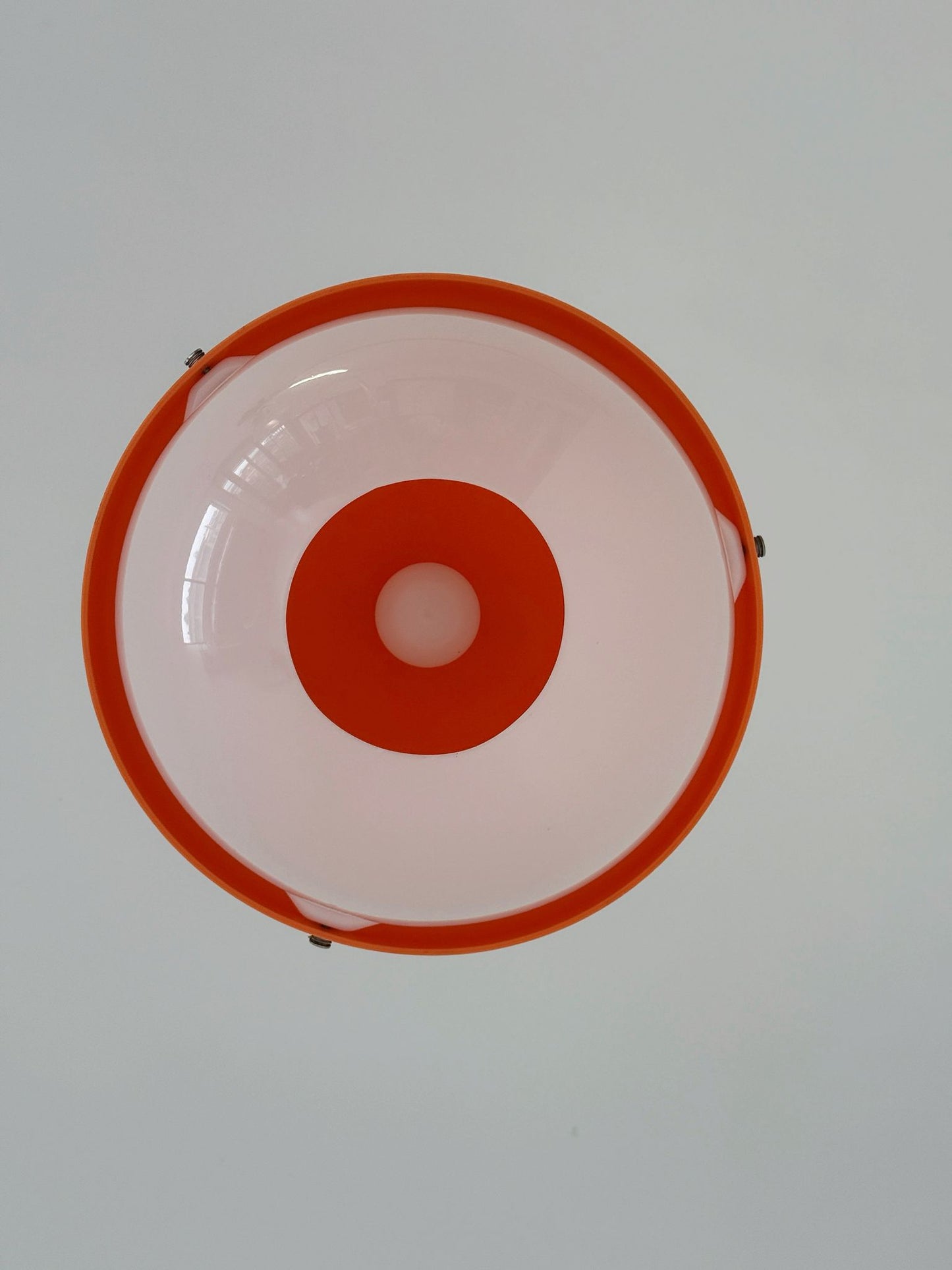 Orange and White Acrylic Spherical Chandelier (1970s)