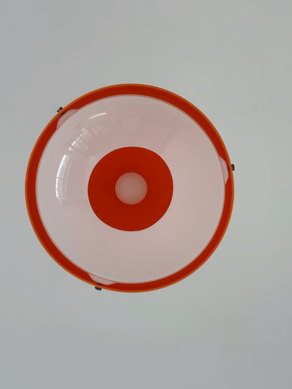 Orange and White Acrylic Spherical Chandelier (1970s)