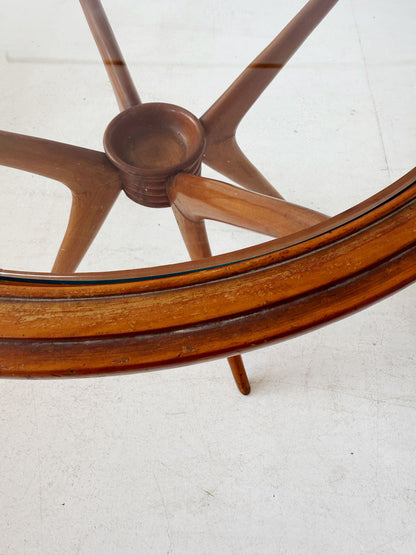 Cherry wood coffee table by Cesare Lacca, 1950