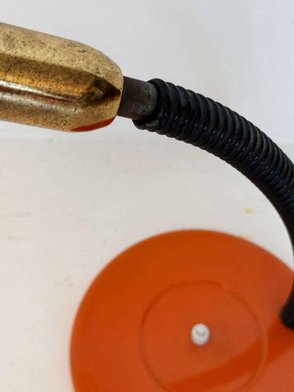 Vintage Orange Table Lamp with Flexible Neck