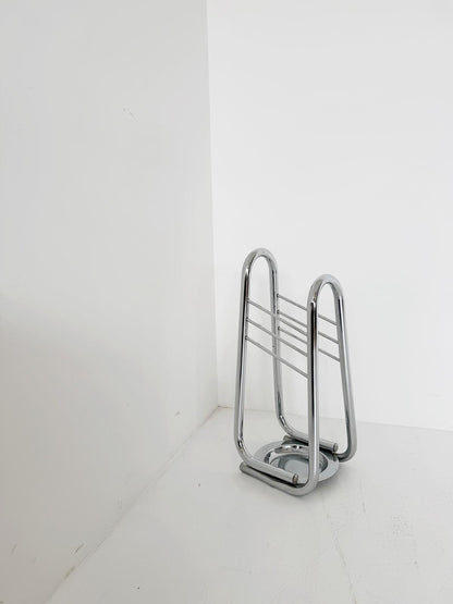 Portaombrelli in metallo cromato – design anni ’70