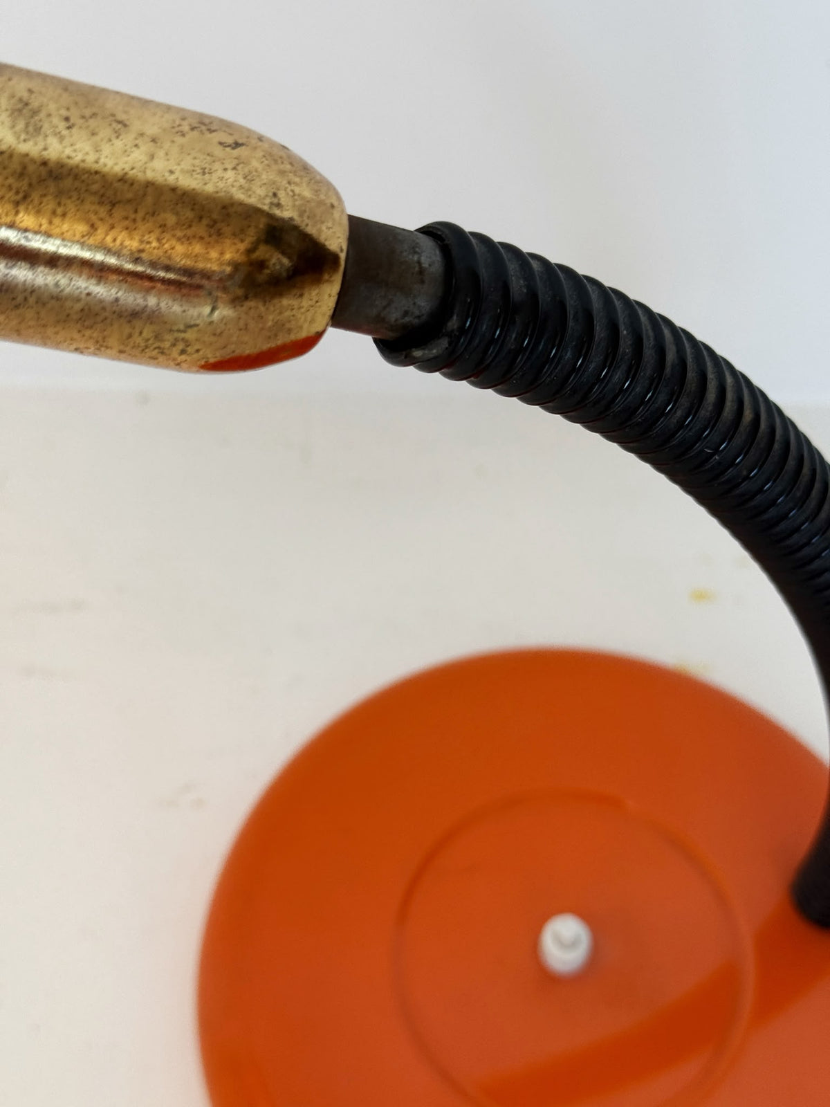 Vintage Orange Table Lamp with Flexible Neck