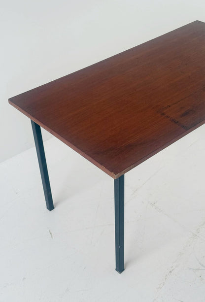 Modernist wood and metal coffee table, Italy, circa 1960s