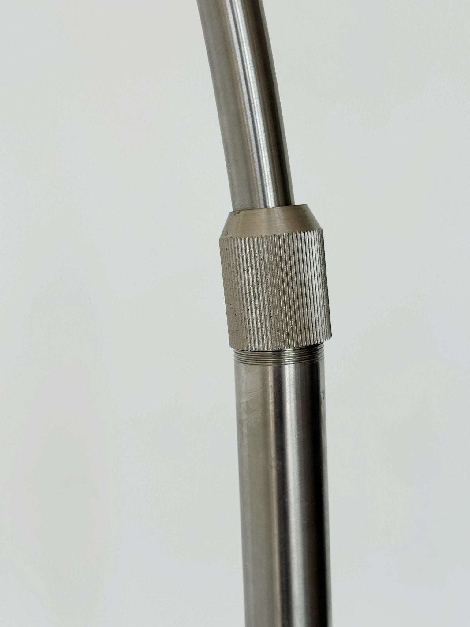 Steel and marble arched floor lamp, 1970s