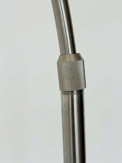 Steel and marble arched floor lamp, 1970s