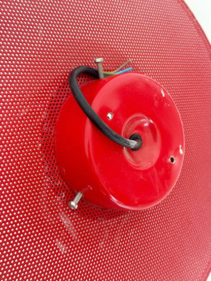 Circular wall lights in micro-perforated metal and opal glass
