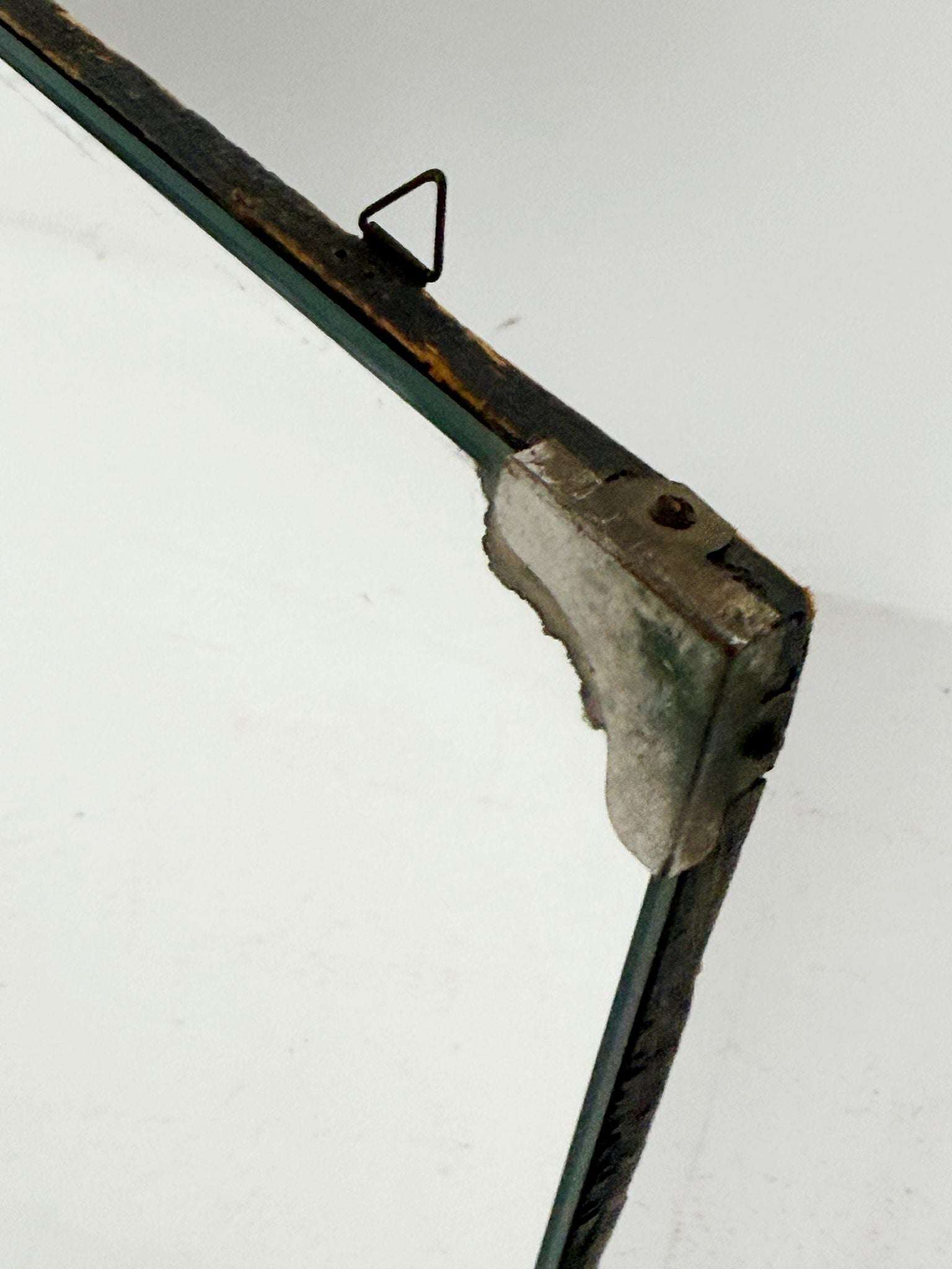 Pair of tilting freestanding mirrors with metal easel
