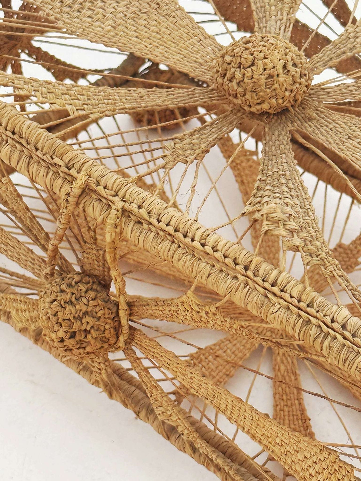 Woven raffia storage box, Italian-made