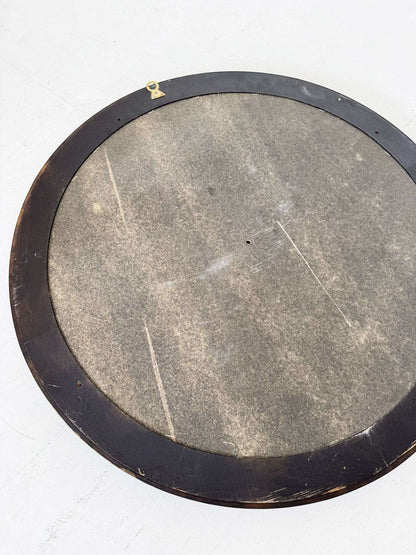 1970s Wall Mirror with Wooden Frame and Smoked Glass