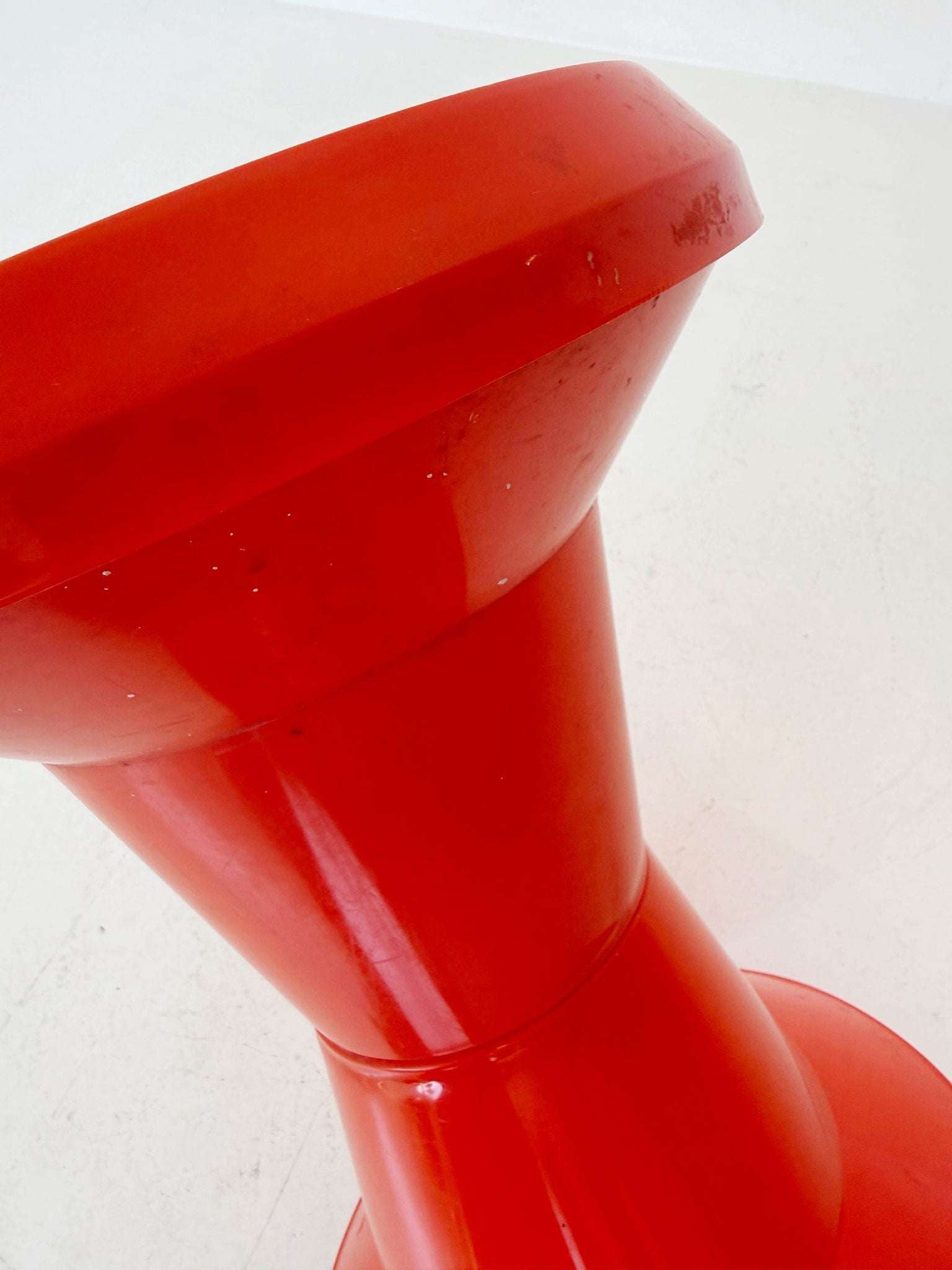 Giganplast Pop Orange Stool/End Table – Italy, 1970s