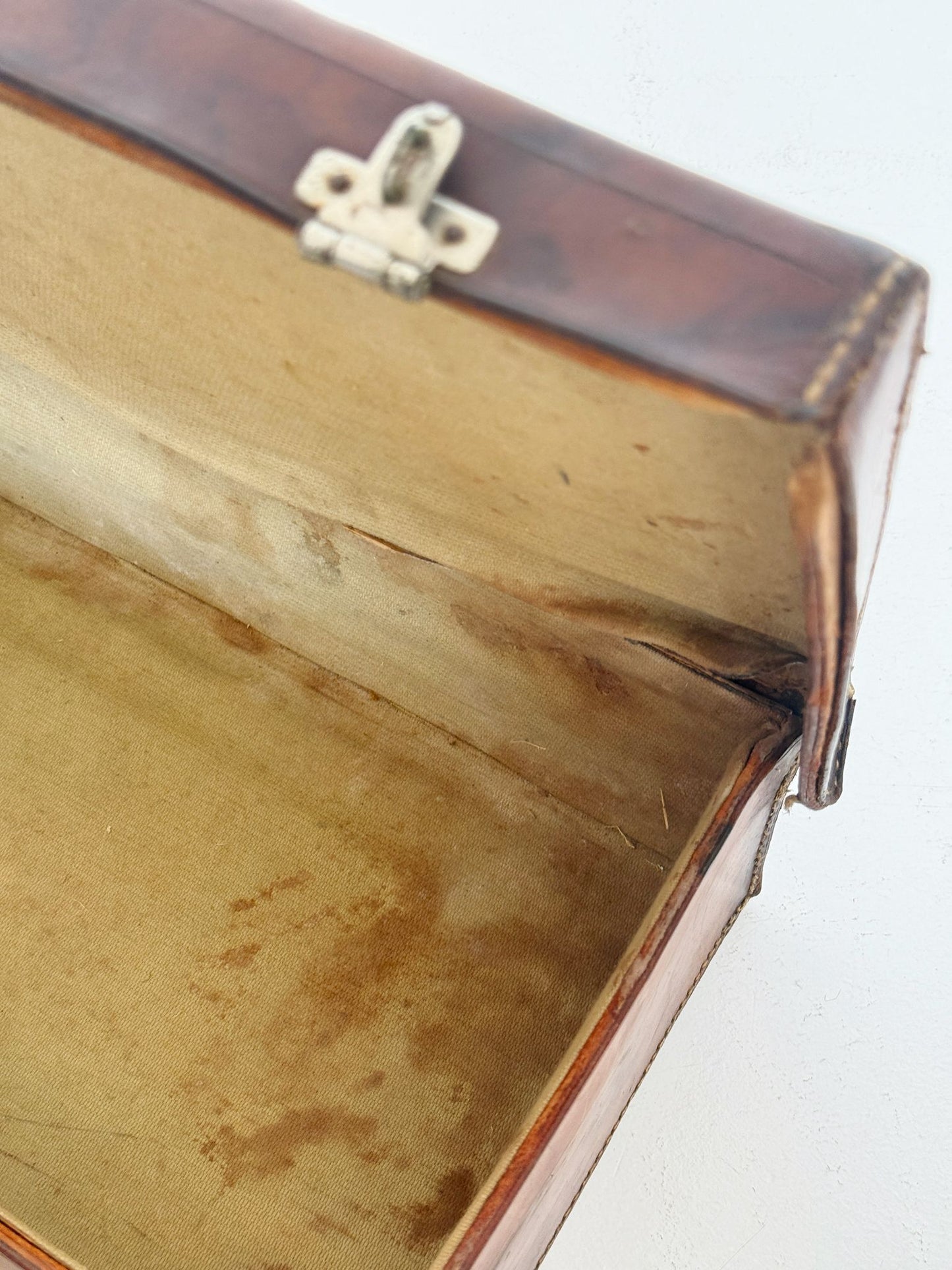 Vintage Leather Suitcase (1940s/1950s)