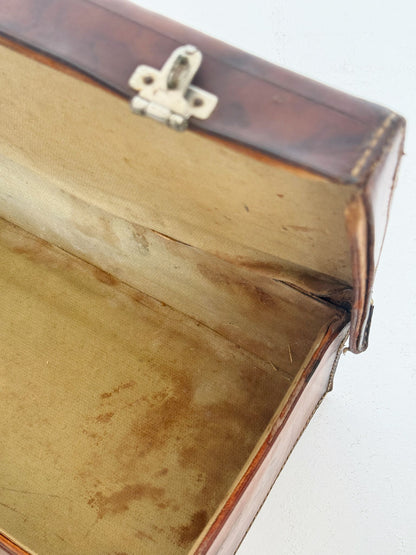 Vintage Leather Suitcase (1940s/1950s)