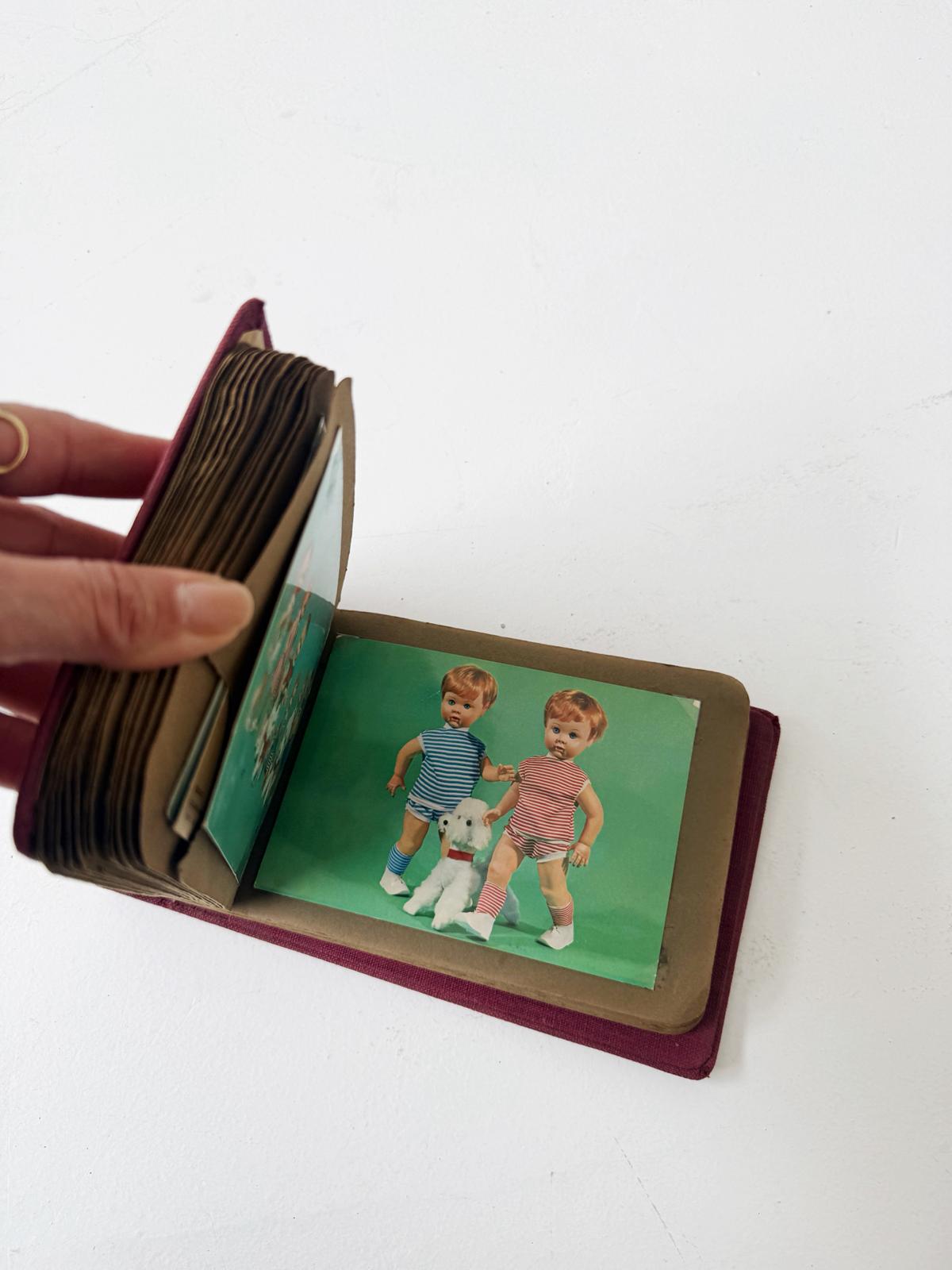 This collection is an advertising sample album of "Folletto" postcards, likely dating back to the 1950s or early 1960s.