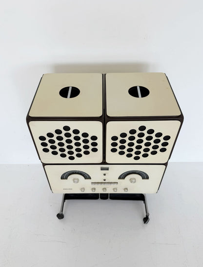 Brionvega RR 126 FO/ST 2 – Stereo radio-phonograph with original trolley