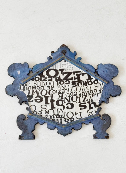 Silver-plated embossed copper altar card, 18th century