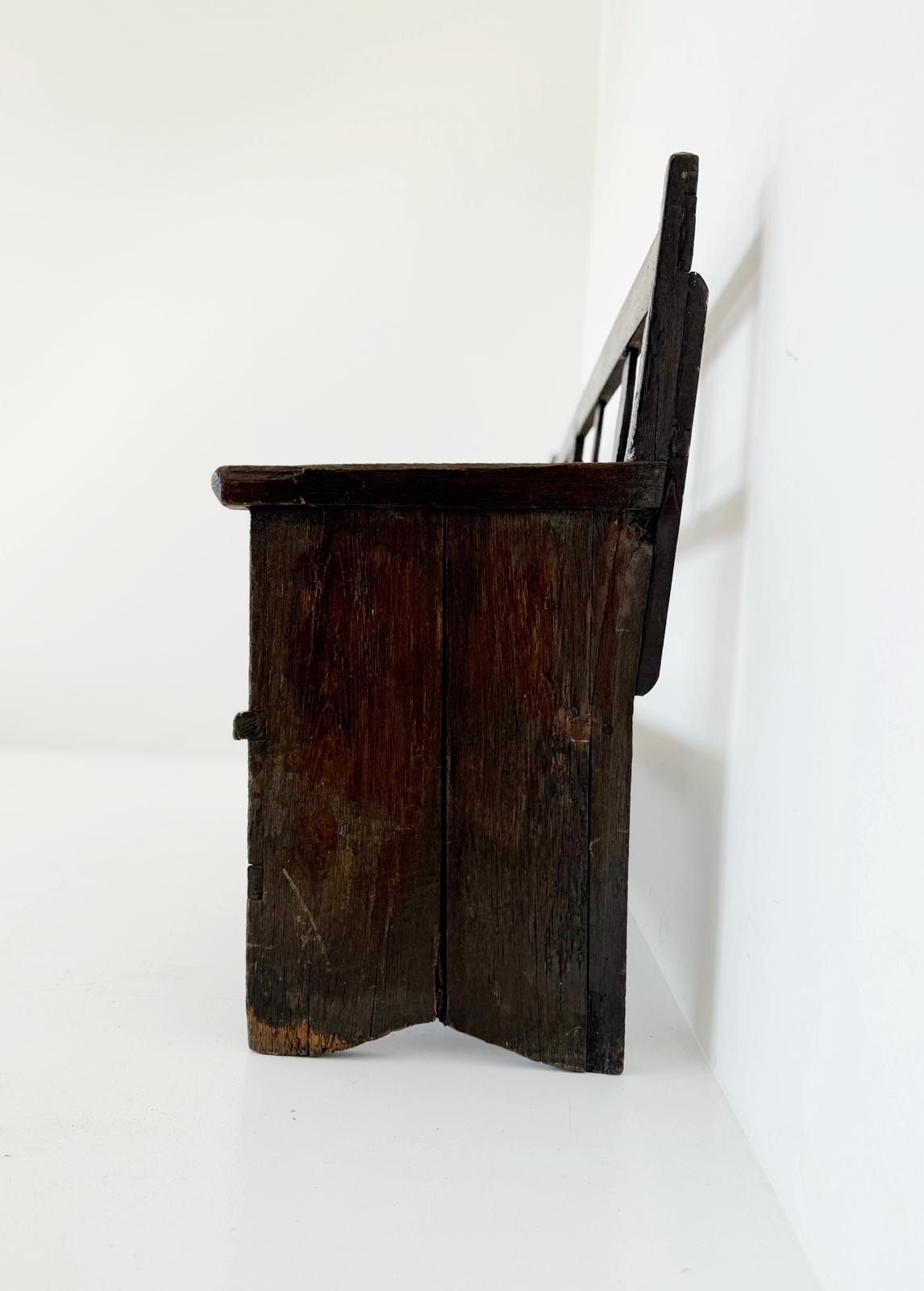 Panca antica in legno massello – XIX secolo