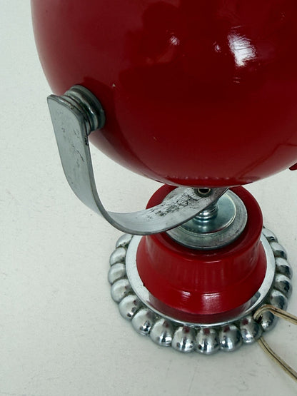 Lampada da tavolo "Occhio" anni '60 in metallo rosso regolabile
