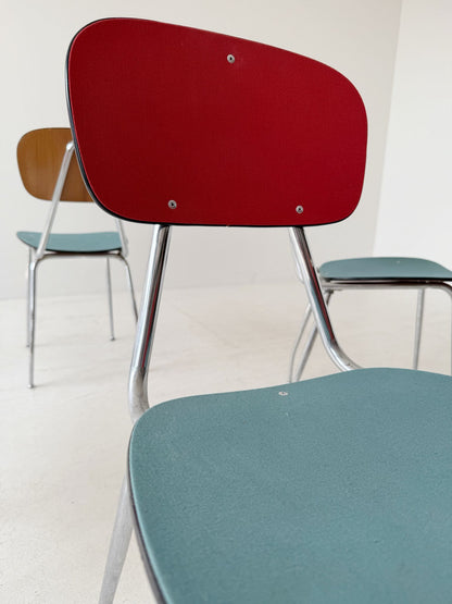 Four bicolor chairs