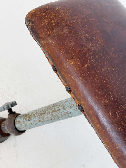 An Italian-made gym bench, dating approximately from the 1940s to the 1960s.