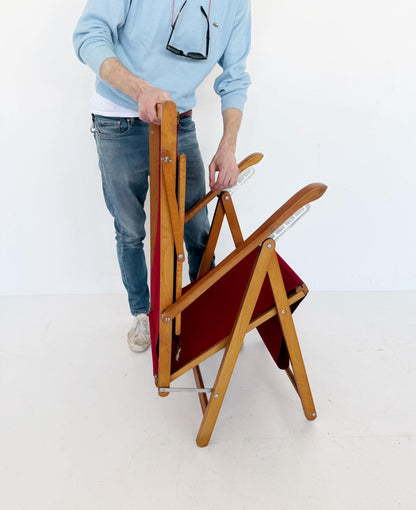 Adjustable Folding Deck Chair with Canopy – Fratelli Reguitti, 1960s–1970s