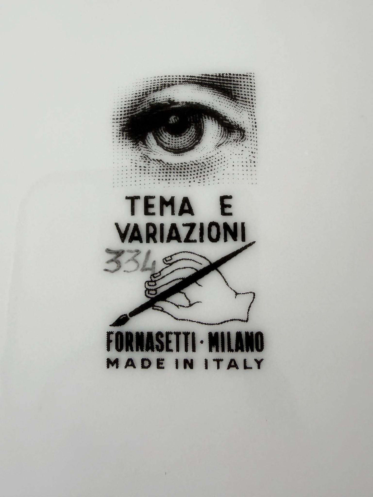 Piero Fornasetti, “Tema e Variazioni” plate no. 334