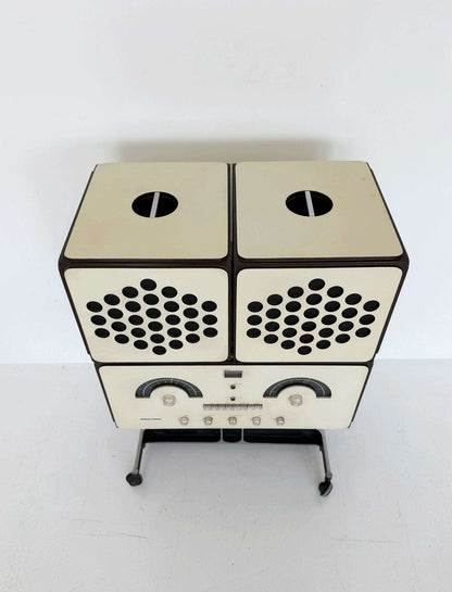 Brionvega RR 126 FO/ST 2 – Stereo radio-phonograph with original trolley