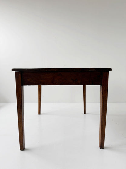 Directoire walnut table with central drawer, Italy, late 18th century