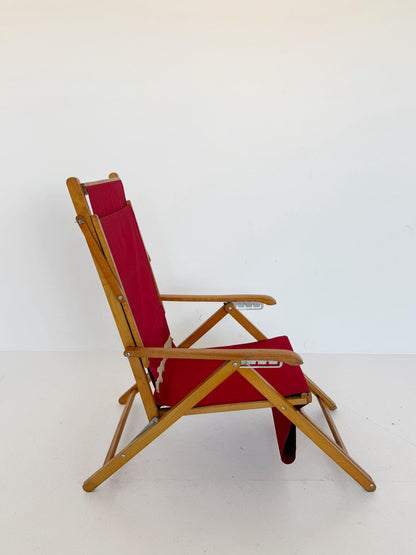 Adjustable Folding Deck Chair with Canopy – Fratelli Reguitti, 1960s–1970s