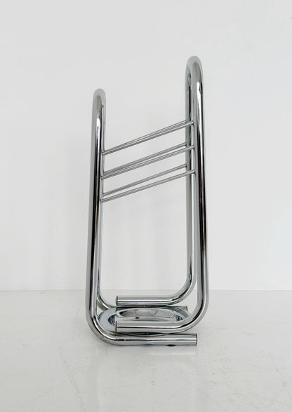 Portaombrelli in metallo cromato – design anni ’70