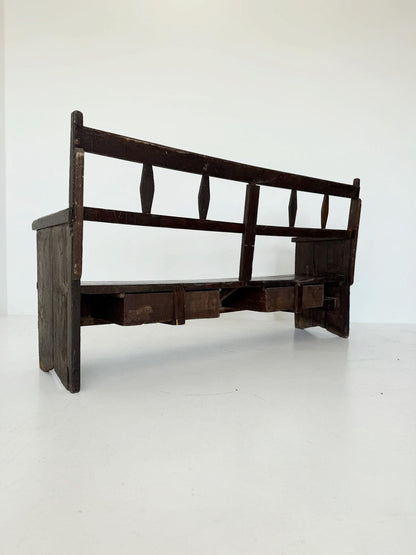 Panca antica in legno massello – XIX secolo