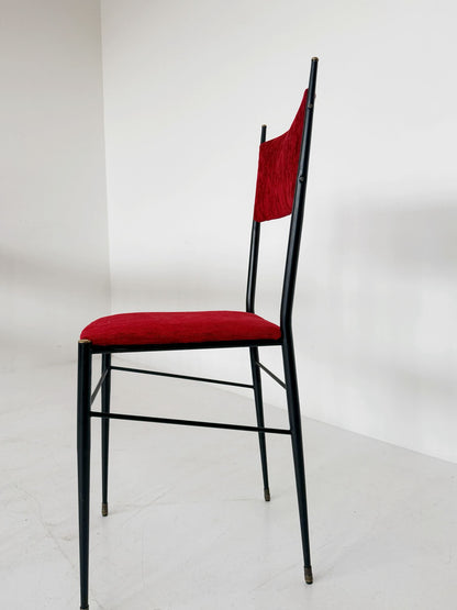 Set of Six Italian Chairs, 1950s–1960s
