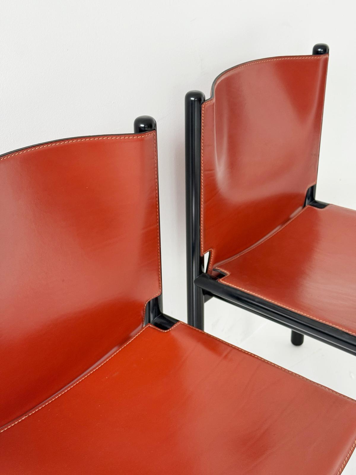 Set of 4 "Caprile" chairs by Gianfranco Frattini for Cassina, 1980s