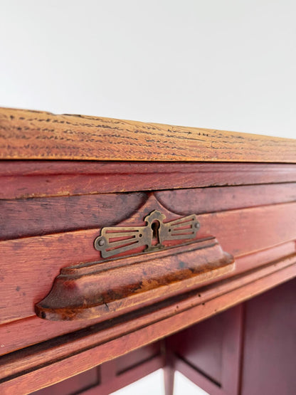 Vintage Solid Wood Desk – 1930s/1940s
