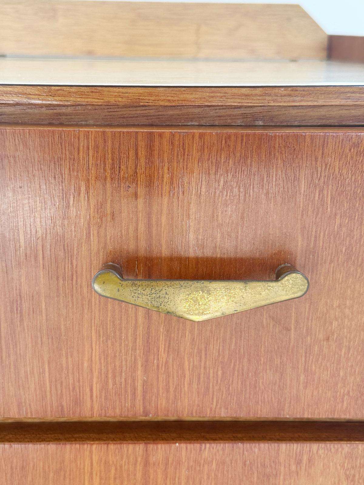 Wooden Chest of Drawers with Laminate Top