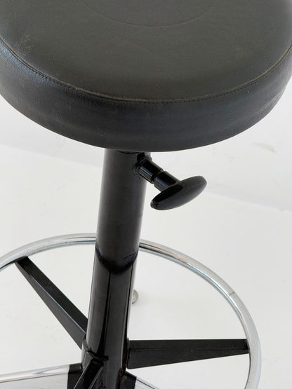 Adjustable industrial metal stool