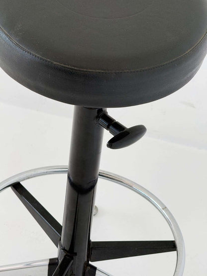 Adjustable industrial metal stool