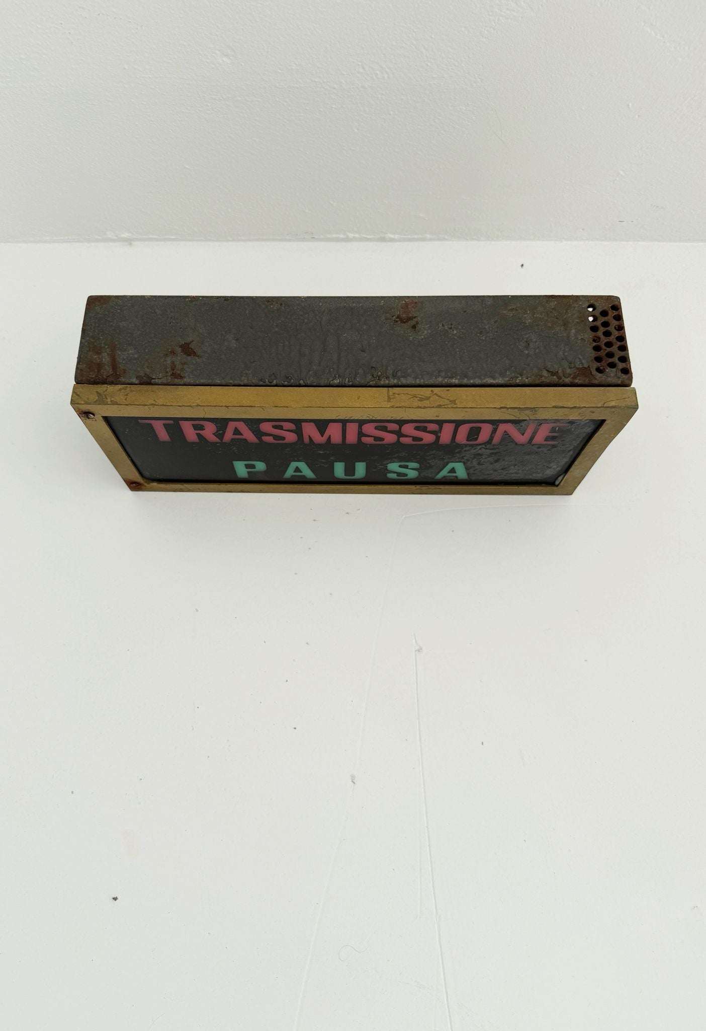 “Transmission / Pause” illuminated sign – Italy, 1960s