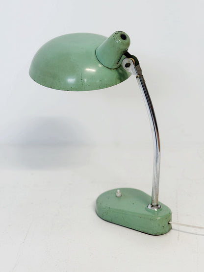 Lampada da tavolo vintage in metallo – Verde salvia (anni ’50/’60)