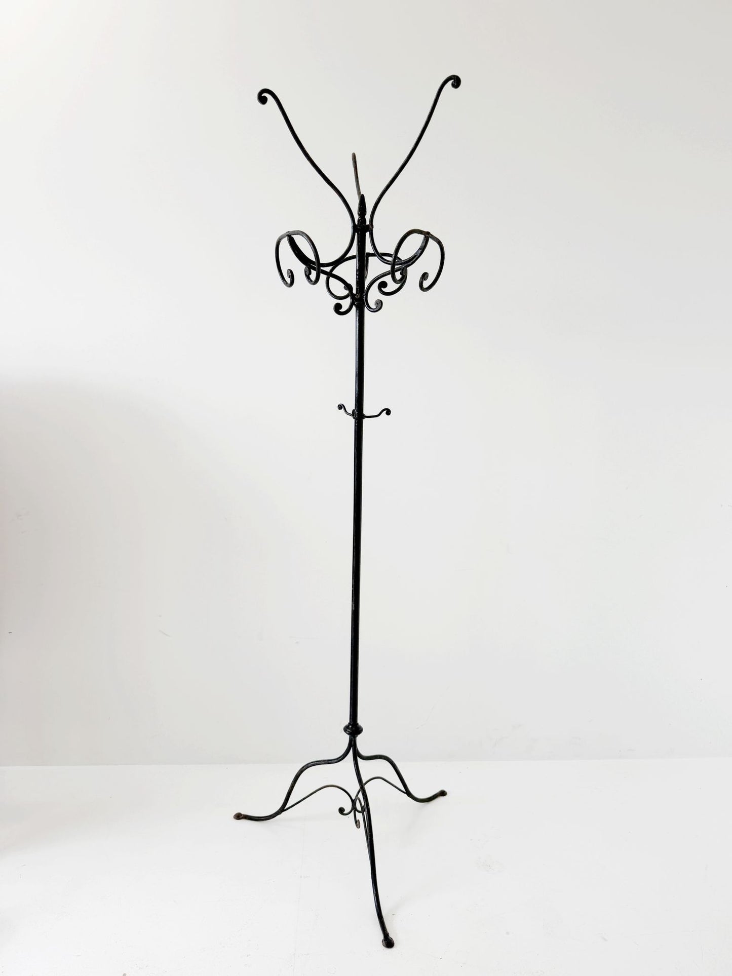 Black wrought iron coat stand – 1960
